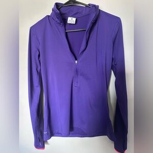 Nike Women's Purple Quarter-Zip Sweatshirt